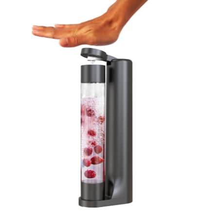 Drinkpod FIZZPod One Touch Sparking Soda Maker Machine with 3 Bottles- Black DPFZPOD1KB